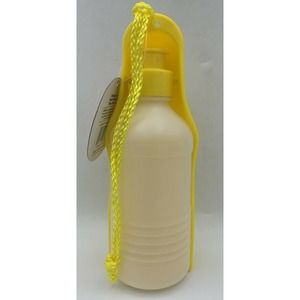 Portable Pet Dog Cat Water Drinking Feeding Bottle Bowl Dish‎ Travel 10oz YELLOW
